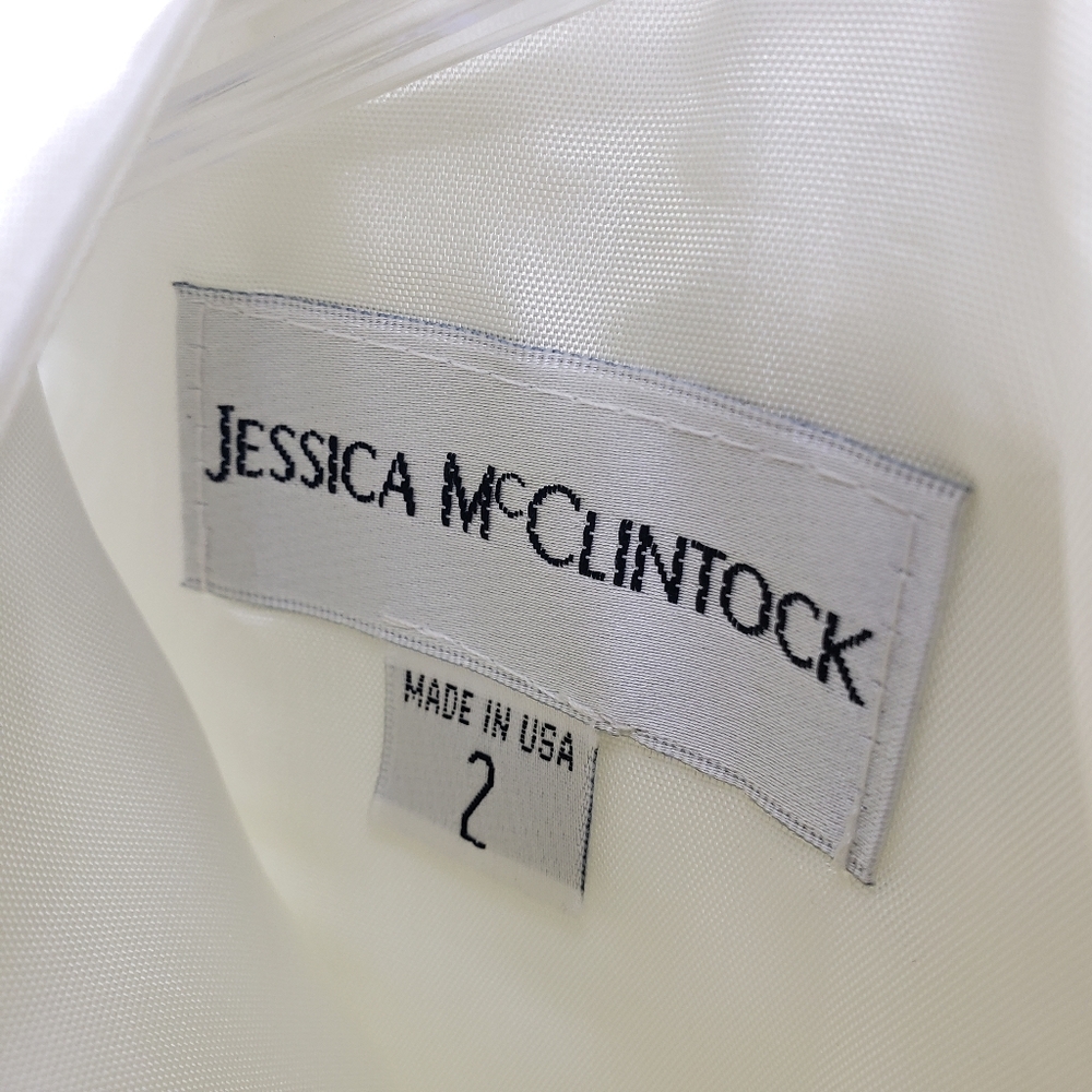 Jessica McClintock Brocade Shift Dress sz. 2 - Picture 6 of 11